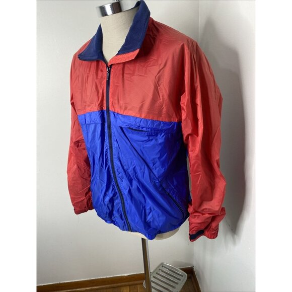 Patagonia Jacket Mens Size Large Blue Red Rain Windbreaker Light Weight Lined - Picture 4 of 10
